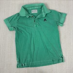 Scalpers Polo Skull Short Sleeve Logo On Back Size‎ Boys 6